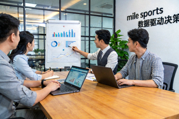mile sports技术团队在现代化办公室讨论数据可视化方案